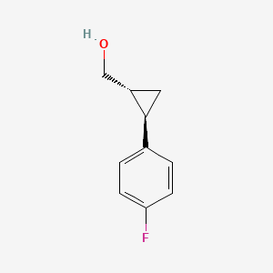 molecular formula C10H11FO B2896160 (trans-2-(4-Fluorophenyl)cyclopropyl)methanol CAS No. 1821817-76-8