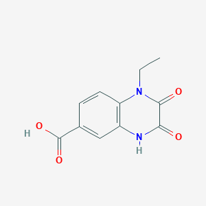 molecular formula C11H10N2O4 B2896195 1-Ethyl-2,3-dioxo-1,2,3,4-tetrahydroquinoxaline-6-carboxylic acid CAS No. 744227-07-4