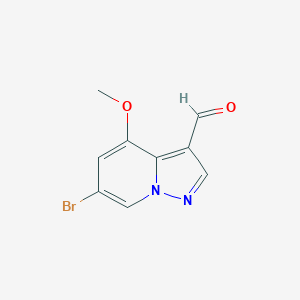 molecular formula C9H7BrN2O2 B2896208 6-Bromo-4-methoxypyrazolo[1,5-a]pyridine-3-carbaldehyde CAS No. 1207839-91-5