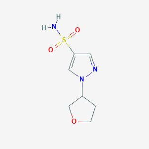molecular formula C7H11N3O3S B2896225 1-(oxolan-3-yl)-1H-pyrazole-4-sulfonamide CAS No. 1506056-29-6