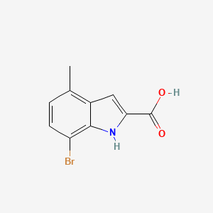 molecular formula C10H8BrNO2 B2896314 7-Bromo-4-methyl-1H-indole-2-carboxylic acid CAS No. 1388032-64-1