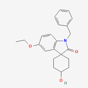 molecular formula C22H25NO3 B2896317 1'-Benzyl-5'-ethoxy-4-hydroxyspiro[cyclohexane-1,3'-indolin]-2'-one CAS No. 948551-98-2