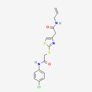 B2896334 N-allyl-2-(2-((2-((4-chlorophenyl)amino)-2-oxoethyl)thio)thiazol-4-yl)acetamide CAS No. 953991-58-7