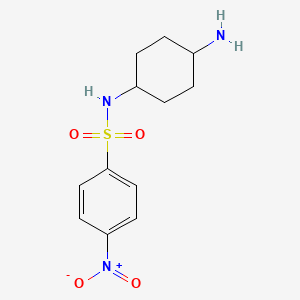 molecular formula C12H18ClN3O4S B2896346 N-(4-Aminocyclohexyl)-4-nitrobenzene-1-sulfonamide CAS No. 1788614-33-4