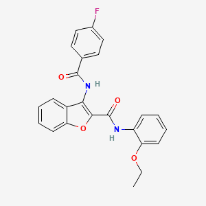 molecular formula C24H19FN2O4 B2896351 N-(2-ethoxyphenyl)-3-(4-fluorobenzamido)benzofuran-2-carboxamide CAS No. 888446-47-7