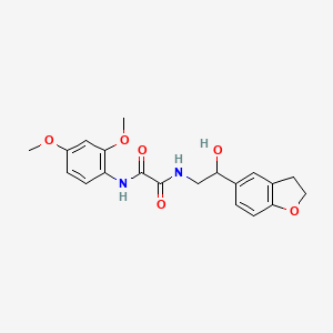 molecular formula C20H22N2O6 B2896366 N1-(2-(2,3-dihydrobenzofuran-5-yl)-2-hydroxyethyl)-N2-(2,4-dimethoxyphenyl)oxalamide CAS No. 1421454-28-5