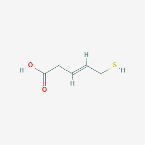 molecular formula C5H8O2S B2896370 5-Sulfanylpent-3-enoic acid CAS No. 1384433-80-0