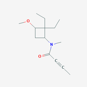 molecular formula C14H23NO2 B2896376 N-(2,2-Diethyl-3-methoxycyclobutyl)-N-methylbut-2-ynamide CAS No. 2411289-74-0