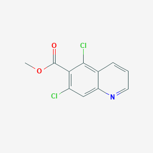 molecular formula C11H7Cl2NO2 B2896410 Methyl 5,7-dichloroquinoline-6-carboxylate CAS No. 2173996-70-6
