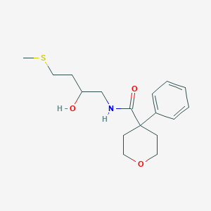 molecular formula C17H25NO3S B2896462 N-[2-hydroxy-4-(methylsulfanyl)butyl]-4-phenyloxane-4-carboxamide CAS No. 2320421-93-8