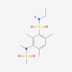 molecular formula C13H22N2O4S2 B2896470 N-ethyl-2,4,6-trimethyl-3-(N-methylmethanesulfonamido)benzene-1-sulfonamide CAS No. 923185-07-3