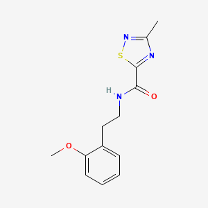molecular formula C13H15N3O2S B2896510 N-[2-(2-METHOXYPHENYL)ETHYL]-3-METHYL-1,2,4-THIADIAZOLE-5-CARBOXAMIDE CAS No. 1448059-46-8