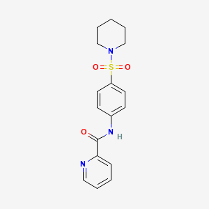 molecular formula C17H19N3O3S B2896527 N-(4-piperidin-1-ylsulfonylphenyl)pyridine-2-carboxamide CAS No. 692762-52-0