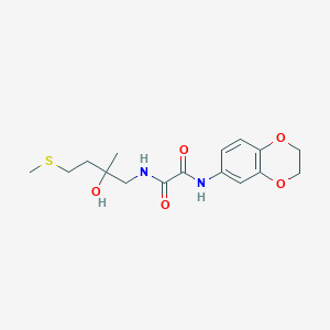 molecular formula C16H22N2O5S B2896534 N'-(2,3-dihydro-1,4-benzodioxin-6-yl)-N-[2-hydroxy-2-methyl-4-(methylsulfanyl)butyl]ethanediamide CAS No. 1396880-42-4