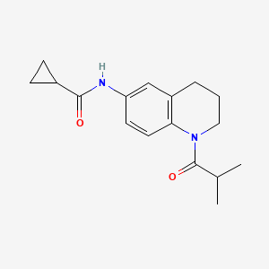 molecular formula C17H22N2O2 B2896551 N-(1-isobutyryl-1,2,3,4-tetrahydroquinolin-6-yl)cyclopropanecarboxamide CAS No. 941915-62-4