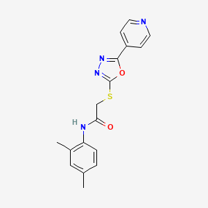 molecular formula C17H16N4O2S B2896557 N-(2,4-dimethylphenyl)-2-{[5-(pyridin-4-yl)-1,3,4-oxadiazol-2-yl]sulfanyl}acetamide CAS No. 898612-52-7