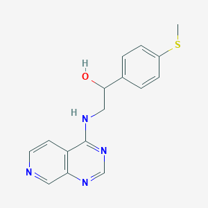 B2896577 1-(4-Methylsulfanylphenyl)-2-(pyrido[3,4-d]pyrimidin-4-ylamino)ethanol CAS No. 2379997-36-9