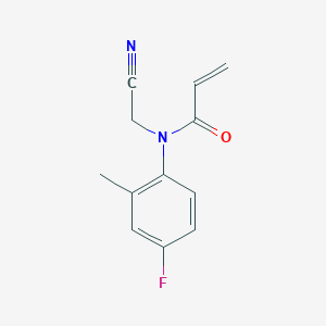 molecular formula C12H11FN2O B2896580 N-(Cyanomethyl)-N-(4-fluoro-2-methylphenyl)prop-2-enamide CAS No. 2411224-54-7