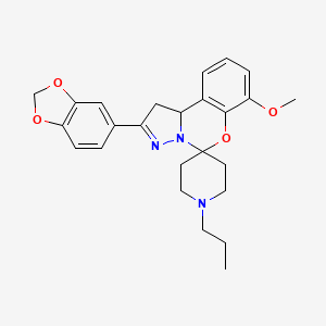 2'-(1,3-Benzodioxol-5-yl)-7'-methoxy-1-propyl-1',10b'-dihydrospiro[piperidine-4,5'-pyrazolo[1,5-c][1,3]benzoxazine]