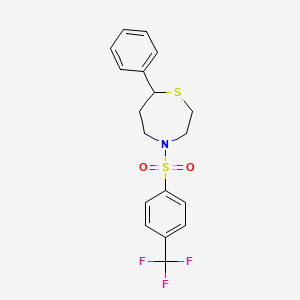 7-Phenyl-4-((4-(trifluoromethyl)phenyl)sulfonyl)-1,4-thiazepane