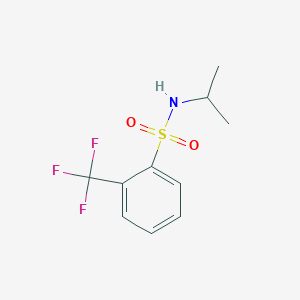 molecular formula C10H12F3NO2S B2896649 N-(propan-2-yl)-2-(trifluoromethyl)benzene-1-sulfonamide CAS No. 1003740-44-0