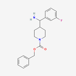 molecular formula C20H23FN2O2 B2896693 Benzyl 4-[amino(3-fluorophenyl)methyl]piperidine-1-carboxylate CAS No. 2197062-25-0
