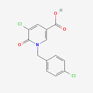 molecular formula C13H9Cl2NO3 B2896695 5-Chloro-1-(4-Chlorobenzyl)-6-Oxo-1,6-Dihydro-3-Pyridinecarboxylic Acid CAS No. 339024-38-3
