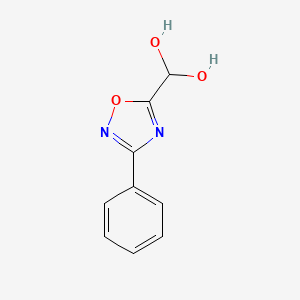 molecular formula C9H8N2O3 B2896702 (3-Phenyl-1,2,4-oxadiazol-5-yl)methanediol CAS No. 73217-59-1