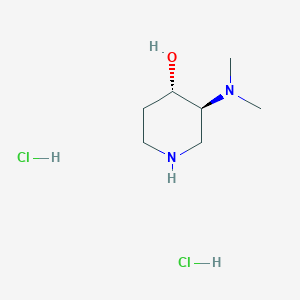 molecular formula C7H17ClN2O B2896718 trans-3-(Dimethylamino)-4-piperidinol dihydrochloride CAS No. 2209078-76-0