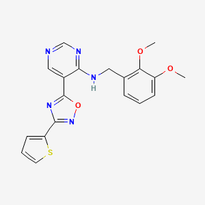 N-(2,3-dimethoxybenzyl)-5-(3-(thiophen-2-yl)-1,2,4-oxadiazol-5-yl)pyrimidin-4-amine