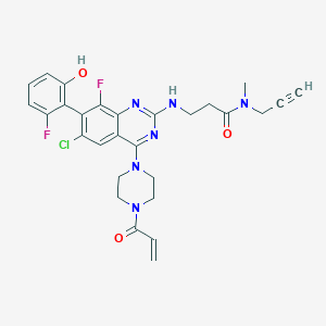 molecular formula C28H27ClF2N6O3 B2896732 ARS-1323-alkyne 