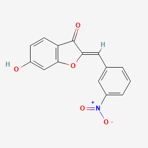molecular formula C15H9NO5 B2896733 (2Z)-6-hydroxy-2-(3-nitrobenzylidene)-1-benzofuran-3(2H)-one CAS No. 637753-88-9