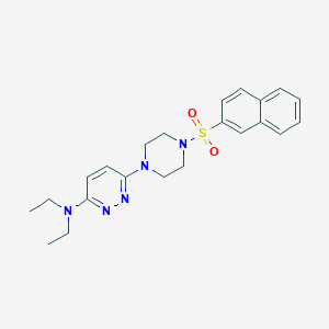 molecular formula C22H27N5O2S B2896745 N,N-diethyl-6-(4-(naphthalen-2-ylsulfonyl)piperazin-1-yl)pyridazin-3-amine CAS No. 899953-31-2