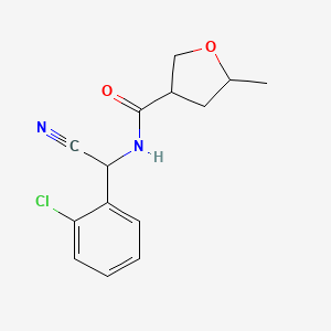 molecular formula C14H15ClN2O2 B2896764 n-[(2-Chlorophenyl)(cyano)methyl]-5-methyloxolane-3-carboxamide CAS No. 2262392-60-7