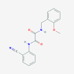 molecular formula C17H15N3O3 B2896765 N1-(2-cyanophenyl)-N2-(2-methoxybenzyl)oxalamide CAS No. 898355-96-9