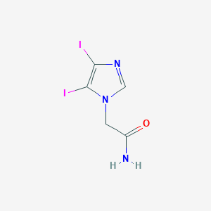 molecular formula C5H5I2N3O B2896841 2-(4,5-diiodo-1H-imidazol-1-yl)acetamide CAS No. 1189749-26-5