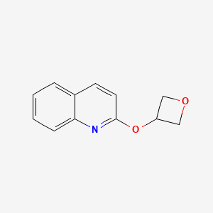 molecular formula C12H11NO2 B2896851 2-(Oxetan-3-yloxy)quinoline CAS No. 2202118-53-2
