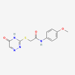 molecular formula C12H12N4O3S B2896869 N-(4-methoxyphenyl)-2-[(5-oxo-4,5-dihydro-1,2,4-triazin-3-yl)sulfanyl]acetamide CAS No. 857491-70-4