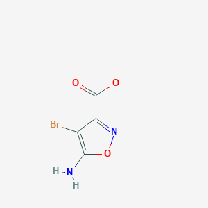 molecular formula C8H11BrN2O3 B2896913 Tert-butyl 5-amino-4-bromo-1,2-oxazole-3-carboxylate CAS No. 2248277-87-2