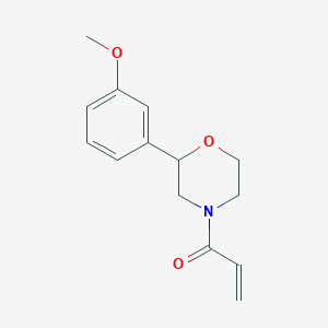 B2896922 1-[2-(3-Methoxyphenyl)morpholin-4-yl]prop-2-en-1-one CAS No. 2175582-46-2