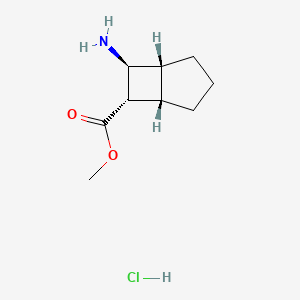 molecular formula C9H16ClNO2 B2896929 Methyl (1R,5S,6S,7S)-7-aminobicyclo[3.2.0]heptane-6-carboxylate;hydrochloride CAS No. 2361609-47-2
