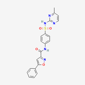 molecular formula C21H17N5O4S B2896931 N-{4-[(4-methylpyrimidin-2-yl)sulfamoyl]phenyl}-5-phenyl-1,2-oxazole-3-carboxamide CAS No. 898482-85-4