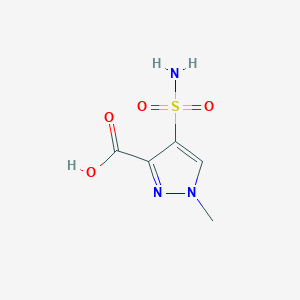molecular formula C5H7N3O4S B2896935 1-Methyl-4-sulfamoylpyrazole-3-carboxylic acid CAS No. 2418732-45-1