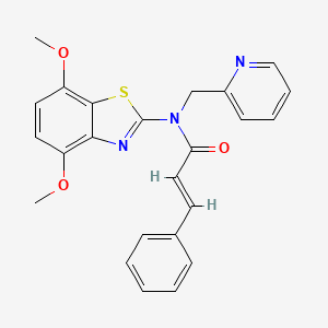 molecular formula C24H21N3O3S B2896990 N-(4,7-dimethoxybenzo[d]thiazol-2-yl)-N-(pyridin-2-ylmethyl)cinnamamide CAS No. 942003-36-3