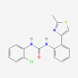 molecular formula C17H14ClN3OS B2897008 1-(2-chlorophenyl)-3-[2-(2-methyl-1,3-thiazol-4-yl)phenyl]urea CAS No. 1795211-07-2