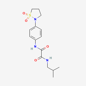 molecular formula C15H21N3O4S B2897037 N1-(4-(1,1-dioxidoisothiazolidin-2-yl)phenyl)-N2-isobutyloxalamide CAS No. 1105206-05-0