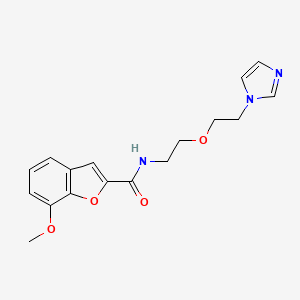molecular formula C17H19N3O4 B2897122 N-(2-(2-(1H-imidazol-1-yl)ethoxy)ethyl)-7-methoxybenzofuran-2-carboxamide CAS No. 2034496-58-5