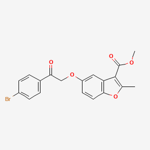molecular formula C19H15BrO5 B2897155 Methyl 5-[2-(4-bromophenyl)-2-oxoethoxy]-2-methyl-1-benzofuran-3-carboxylate CAS No. 300557-11-3