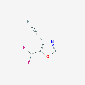 molecular formula C6H3F2NO B2897157 5-(Difluoromethyl)-4-ethynyl-1,3-oxazole CAS No. 2413886-86-7