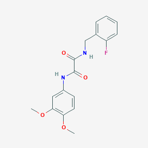 molecular formula C17H17FN2O4 B2897190 N1-(3,4-dimethoxyphenyl)-N2-(2-fluorobenzyl)oxalamide CAS No. 838896-10-9